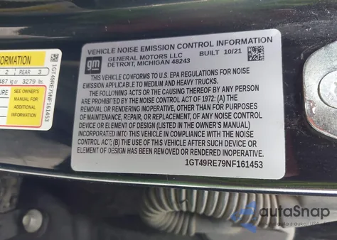 2022 GMC Sierra Classic 2500 from USA, damaged, VIN 1GT49RE79NF161453